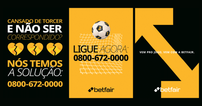 A Betfair anunciar ação reconhecendo a paixão dos torcedores brasileiros pelo futebol e os altos e baixos que todos passam com seus times.