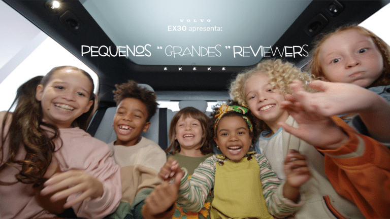 Grey e Volvo acabam de apresentar o modelo EX30 - 100% elétrico - com filme "Pequenos Grandes Reviewers".