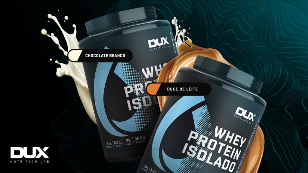 A DUX Nutrition decidiu ampliar sua linha de Whey Protein Isolado, nos sabores chocolate branco e doce de leite.