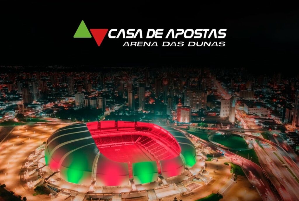 Arena das Dunas assina contrato de Naming Rights com a Casa de Apostas e anuncia novo sistema de iluminação LED com 14 mil cores.