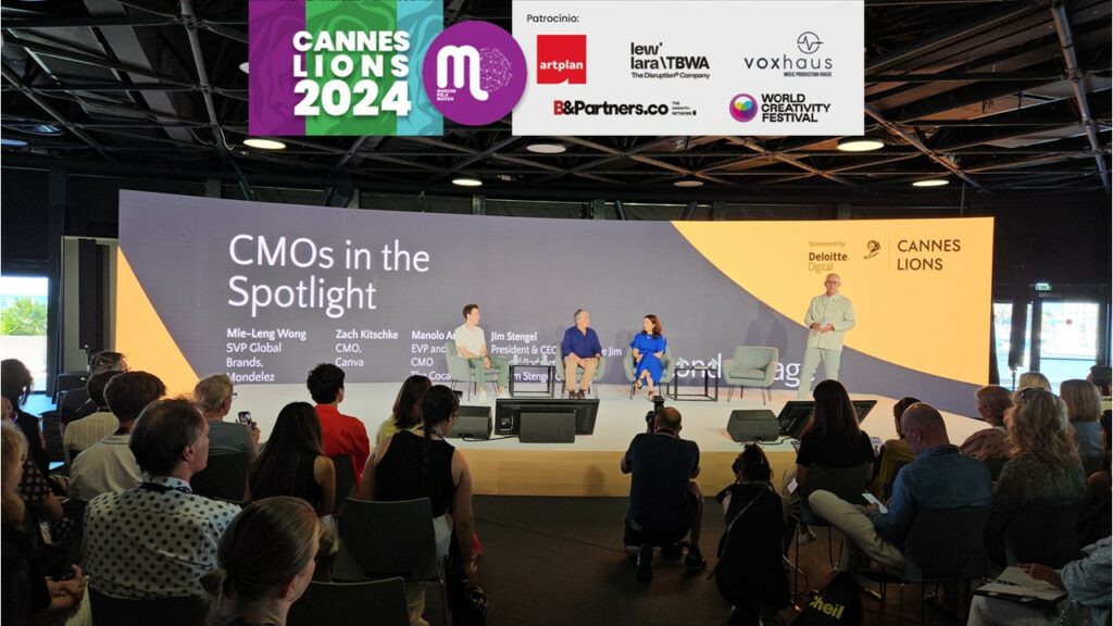 Cannes Lions - CMOs da Coca-Cola, Mondelez e Canva debatem papel do CMO na era da inteligência artificial