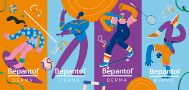 A Bepantol Derma apresenta, para expandir territórios a partir da relação com o esporte, cases colecionáveis sobre as Olimpíadas.