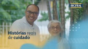 Bigfral cria, em homenagem aos cuidadores do Brasil, ação com histórias reais de amizade, amor e carinho entre pessoas e seus cuidadores.