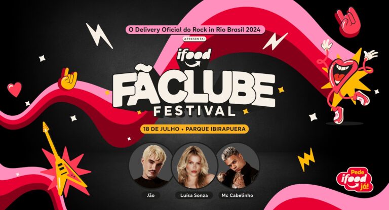 O iFood vai levar a magia do Rock in Rio Brasil 2024 para os fãs de Jão, Luísa Sonza e Mc Cabelinho, dentro e fora do app.