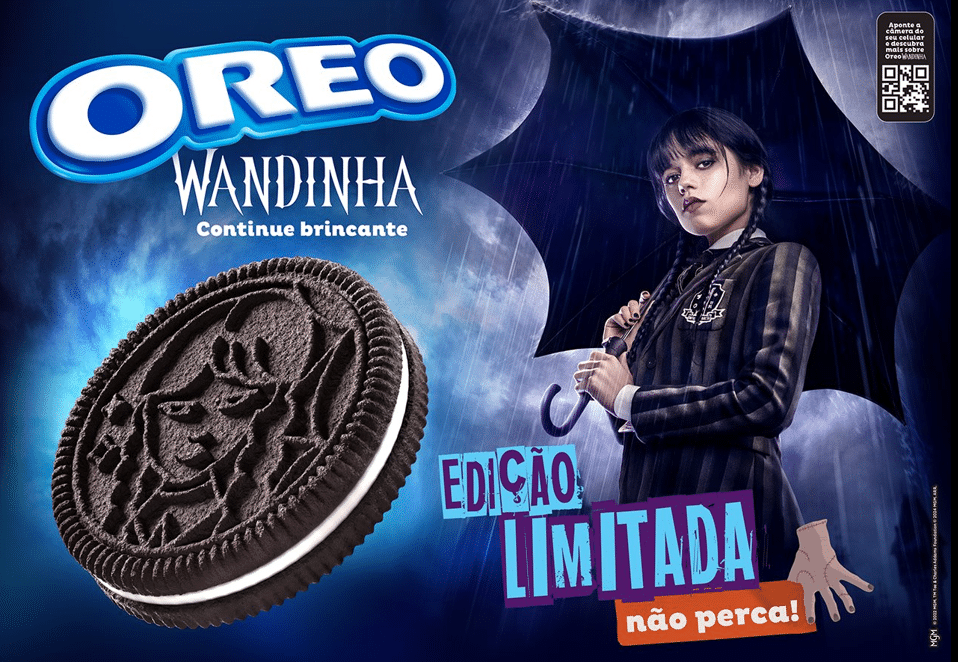 Oreo se une a Amazon MGM Studios Consumer Products and Interactive Licensing e a Netflix em uma colaboração com a série de sucesso "Wandinha".