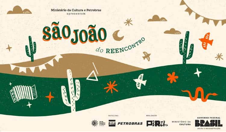 A Petrobras é a patrocinadora do São João do Reencontro, evento apresentado pelo Ministério da Cultura e Governo Federal.