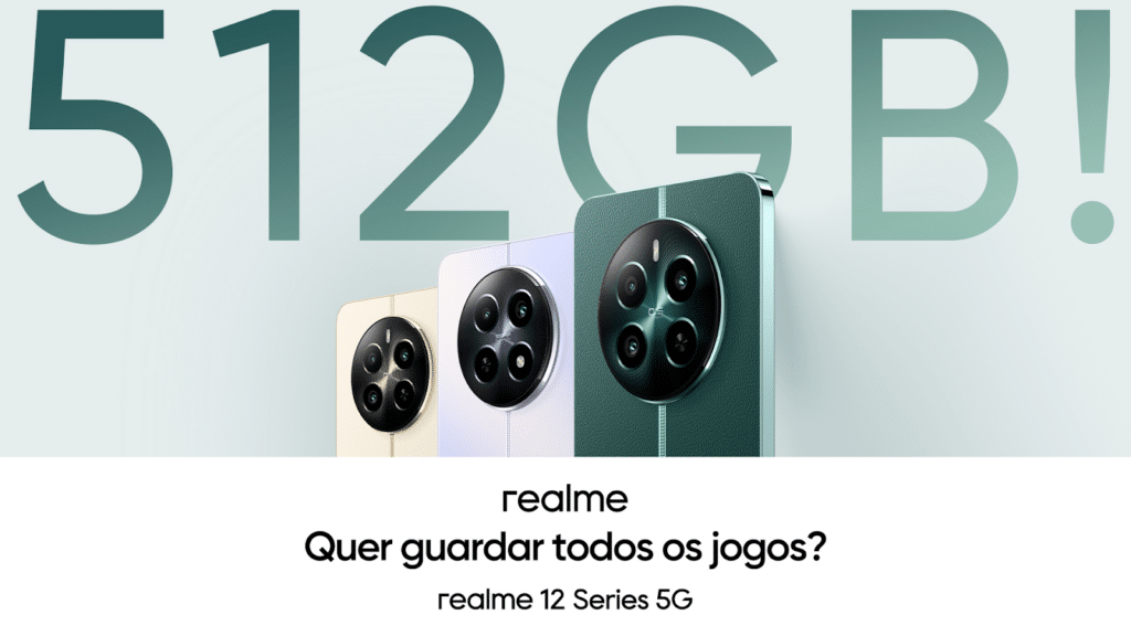 realme comunica aos brasileiros o início oficial das vendas da linha realme 12 Series 5G no Brasil, com o realme 12 5G e o realme 12+ 5G.