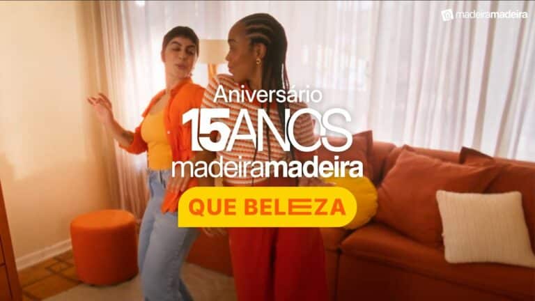A MadeiraMadeira lança, em comemoração ao seu 15º aniversário, uma campanha especial que celebra sua trajetória de sucesso e crescimento.