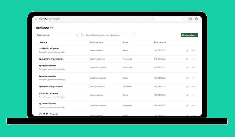 O Spotify estreou atualizações em seu gerenciador de anúncios, o Spotify Ad Studio, agora chamado Spotify Ads Manager.