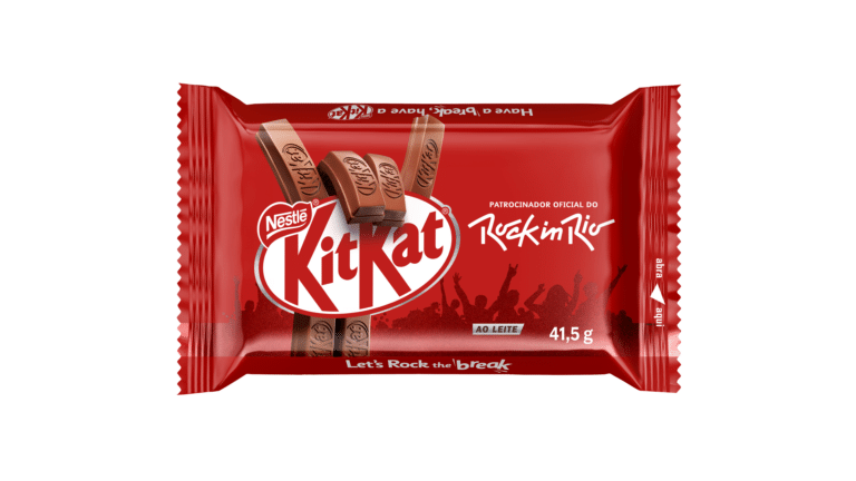 KITKAT apresenta, para o Rock in Rio 2024, uma nova embalagem especial, fortalecendo o posicionamento da marca dentro do universo da música.