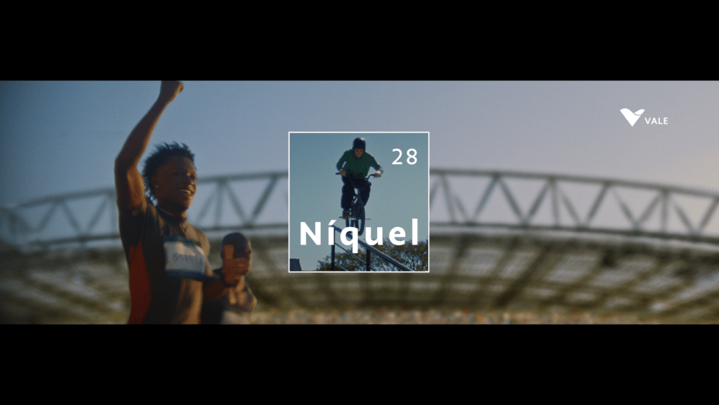 Produzido pela Africa Creative, o novo filme da Vale comunica que os minérios estão presentes nas atividades esportivas que praticamos.