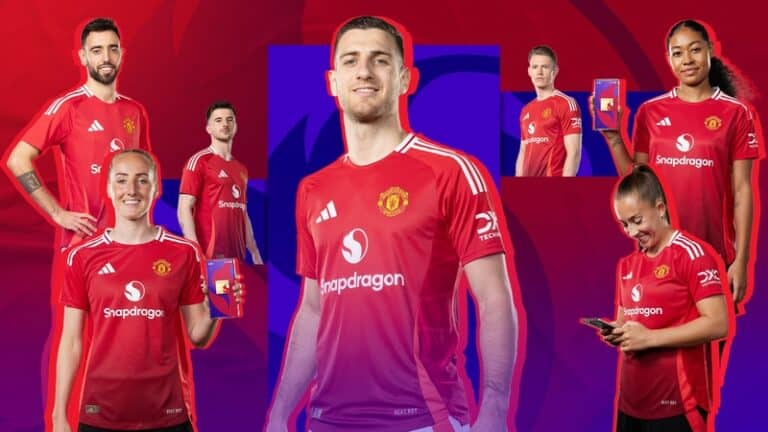A Qualcomm Technologies foi oficialmente revelada como a nova parceira principal dos uniformes do Manchester United.