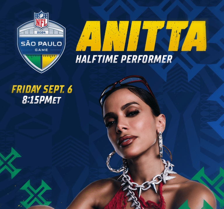 A NFL acaba de anunciar Anitta como atração principal do show do intervalo do primeiro jogo da liga na América do Sul.