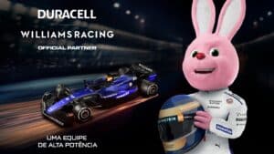 A Duracell apresenta um forte plano de marketing global que visa potencializar seu patrocínio com a Williams.