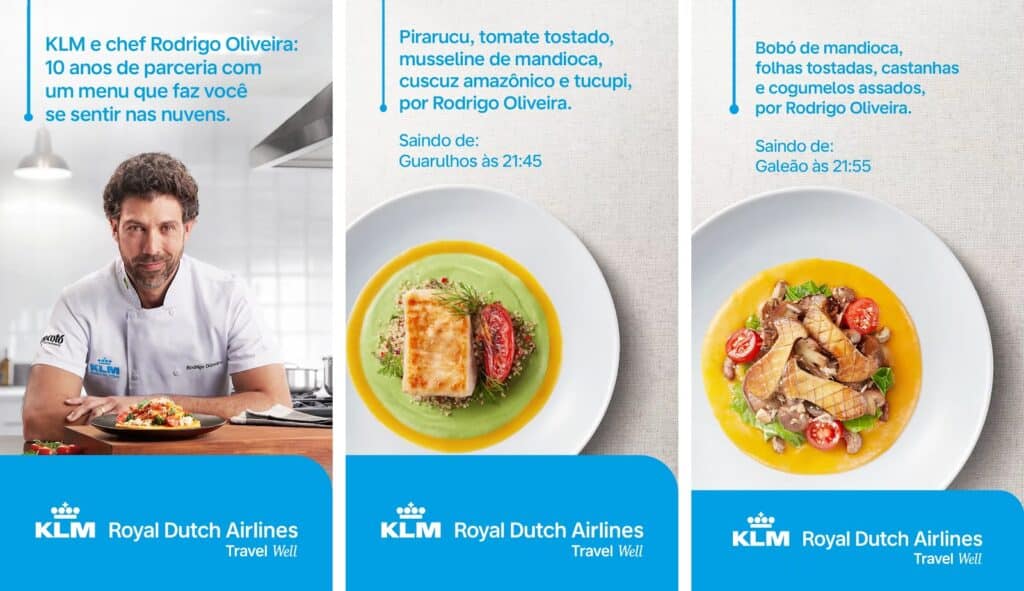 A KLM Royal Dutch Airlines está completando 10 anos de parceria com o Chef Rodrigo Oliveira, e para celebrar, lança um menu especial.