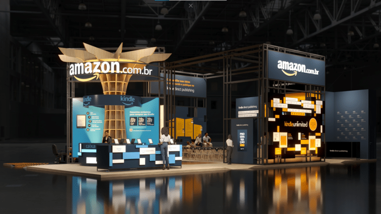 A BFerraz é a responsável pela experiência da Amazon Brasil durante a 27ª edição da Bienal Internacional do Livro de São Paulo.