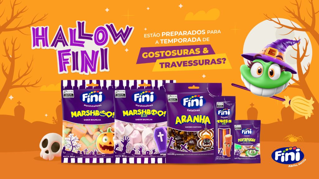 A Fini acaba de expandir seu portfólio com o lançamento de cinco novos formatos e sabores exclusivos para o Halloween.