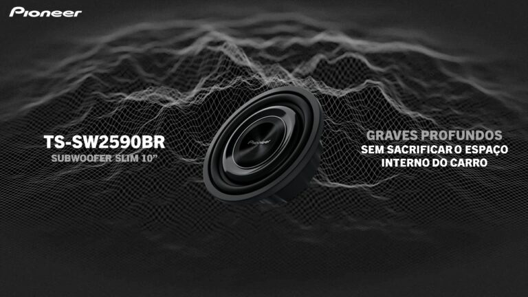 Pioneer lança subwoofer slim de 10 polegadas, o TS-SW2590BR