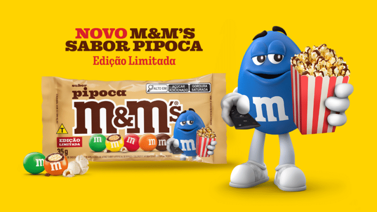 A M&M'S apresentou um novo sabor ao mercado, que explora a irresistível combinação de chocolate com o sabor e crocância da pipoca.