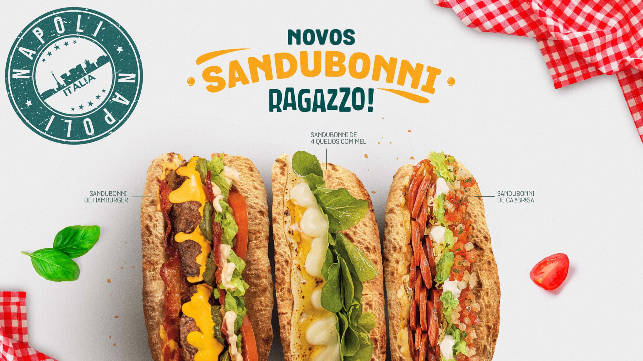 sandwichページ Ragazzo lança sanduíches com jingle cantado por tenores