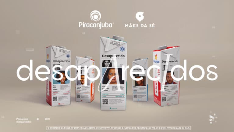 A Piracanjuba lança, em parceria com a Associação Mães da Sé, a campanha Desaparecidos, iniciativa desenvolvida pela Ampfy.