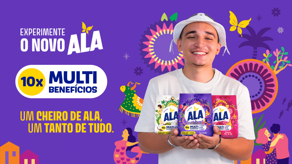 A Ala, criada e produzida no Nordeste há mais de 25 anos, anuncia seu reposicionamento nas regiões Norte e Nordeste.