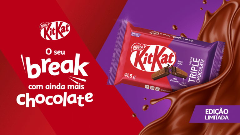 O KitKat apresenta ao seu consumidor sua versão Triple Chocolate, feita para quem busca uma intensidade maior em cada mordida.