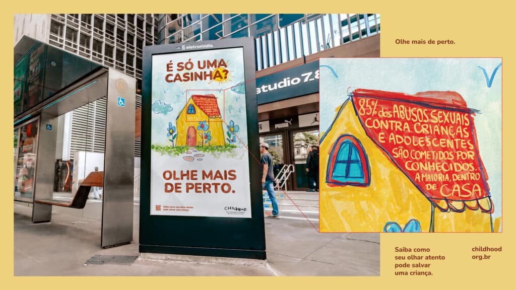 "Olhe Mais de Perto", nova campanha de Childhood Brasil, alerta para o número de abusos sexuais contra criancas e adolescentes.