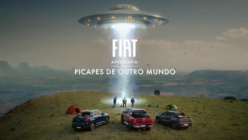 A Fiat decidiu contar, para celebrar sua liderança no mercado de picapes, om uma criatura de outro planeta em sua mais nova campanha.