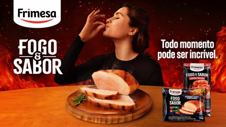 A agência de comunicação OpusMúltipla acaba de lançar a nova campanha para a linha Fogo & Sabor, da Frimesa.