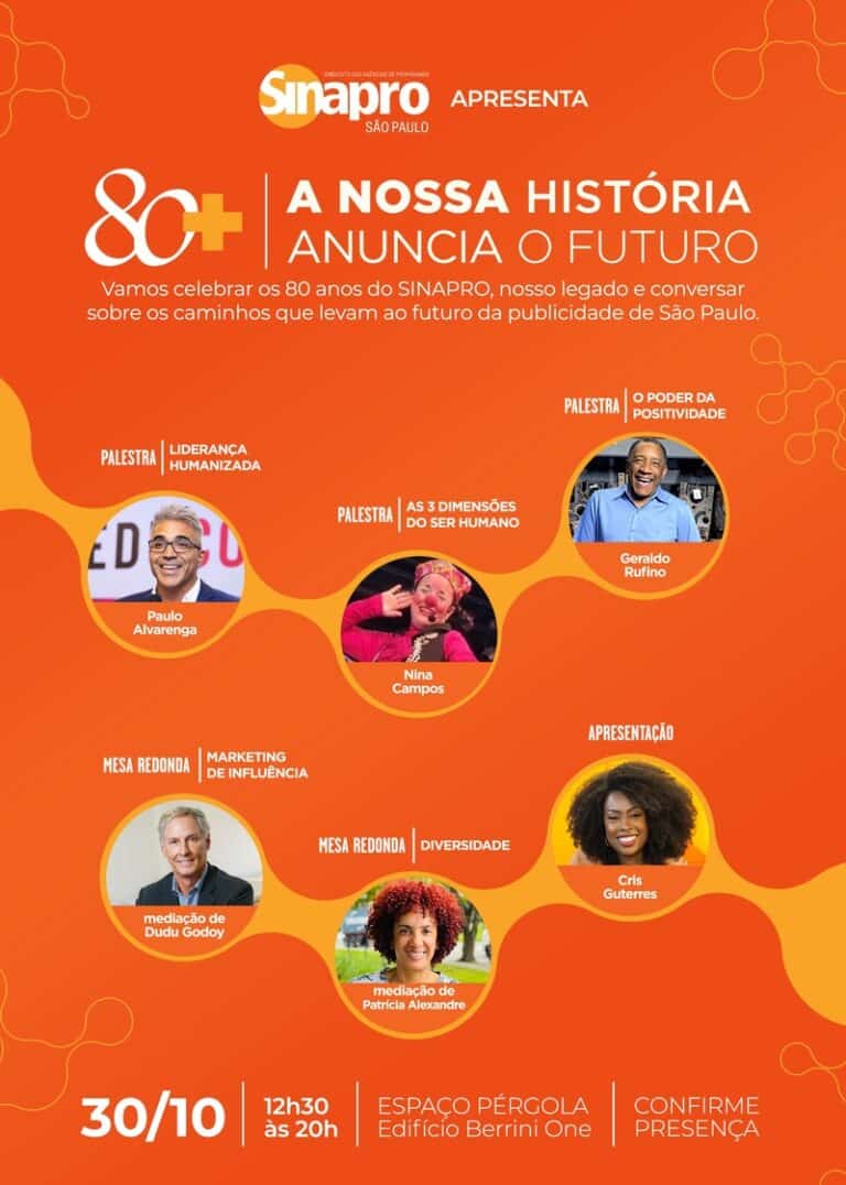 Sinapro-SP celebra 80 anos com conquistas como representante das agências de propaganda do Estado que lidera a atividade publicitária no país.