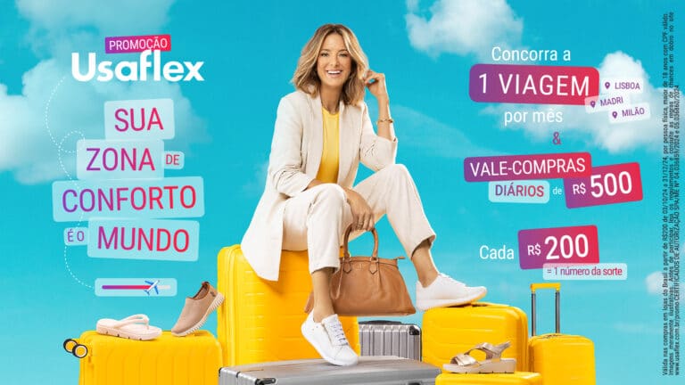 A agência W3haus foi escolhida para liderar uma campanha promocional da Usaflex, que traz o slogan "Sua zona de conforto é o mundo".