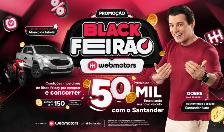 A Webmotors comunica uma nova campanha para divulgar o Black Feirão, seu maior feirão de carros e motos do ano.