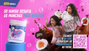 Vanish desafia usuários no TikTok com paródia de funk e novo tira-manchas