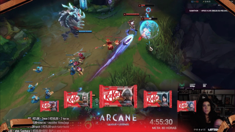 A KitKat se uniu à Riot Games para lançar cinco embalagens exclusivas do clássico KitKat ao leite, inspiradas na série Arcane.