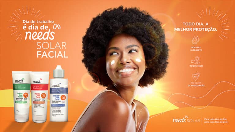 Needs reforça a importância da proteção solar no cotidiano, em nova campanha