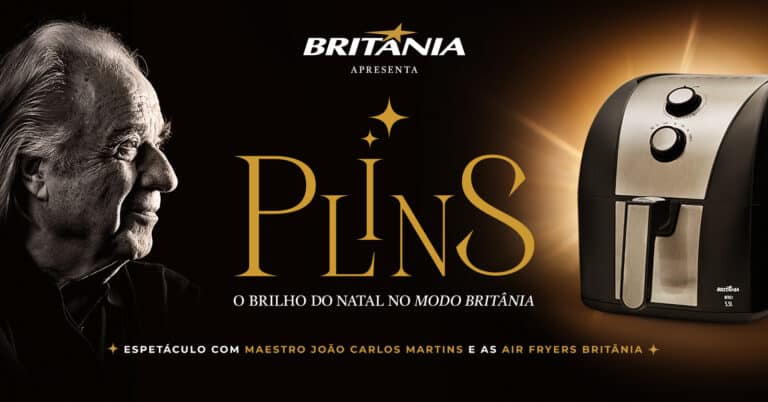 João Carlos Martins terá acompanhamento de conjunto de Air Fryers Britânia na performance "Plins – o brilho do Natal no Modo Britânia".