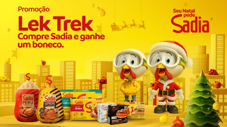 A Sadia oferece, em nova campanha promocional de Natal, bonecos inéditos do Lek Trek na compra de produtos selecionados.