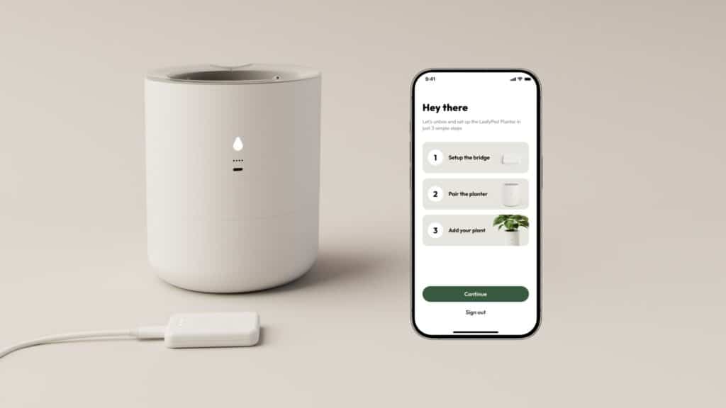 CES 2025 - LeafyPod apresenta vaso inteligente com tecnologia de IA para cuidados com plantas