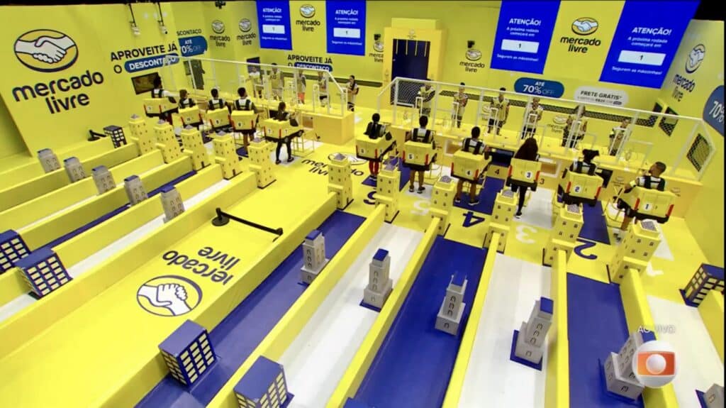 O Mercado Livre estreou a primeira prova de resistência da edição de 2025 do Big Brother Brasil, com o conceito "O Melhor Chegou no BBB".