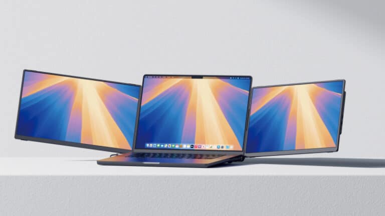 JSAUX lança monitor duplo portátil com telas rotativas