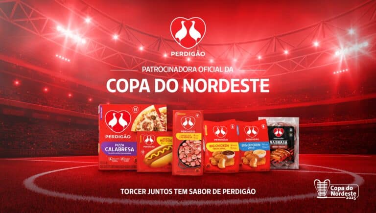 A Perdigão renovou patrocínio com a Copa do Nordeste, e reforça sua aproximação com o público local ao promover a liderança de seus produtos.
