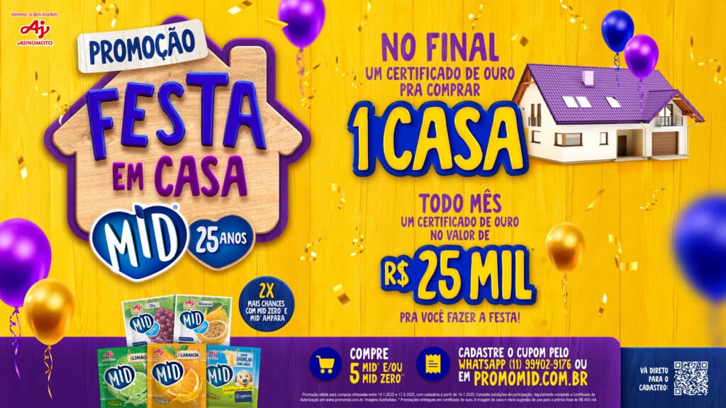 A MID celebra 25 anos com uma campanha especial desenvolvida pela Casa 96, agência responsável pela concepção criativa da marca.