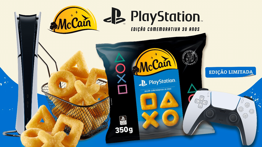 A McCain se uniu à Sony para homenagear as três décadas de PlayStation, celebradas no mês de dezembro em 2024.