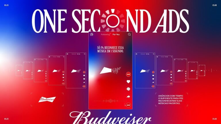 Budweiser lança a ação "One Second Ads", que desafia o público a adivinhar os nomes de canções icônicas com apenas a primeira nota musical.
