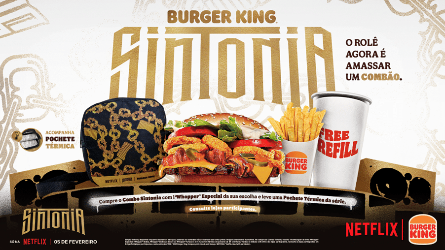 O Burger King marca sua estreia no universo musical, celebrando a quinta e última temporada de Sintonia, com uma ativação especial.