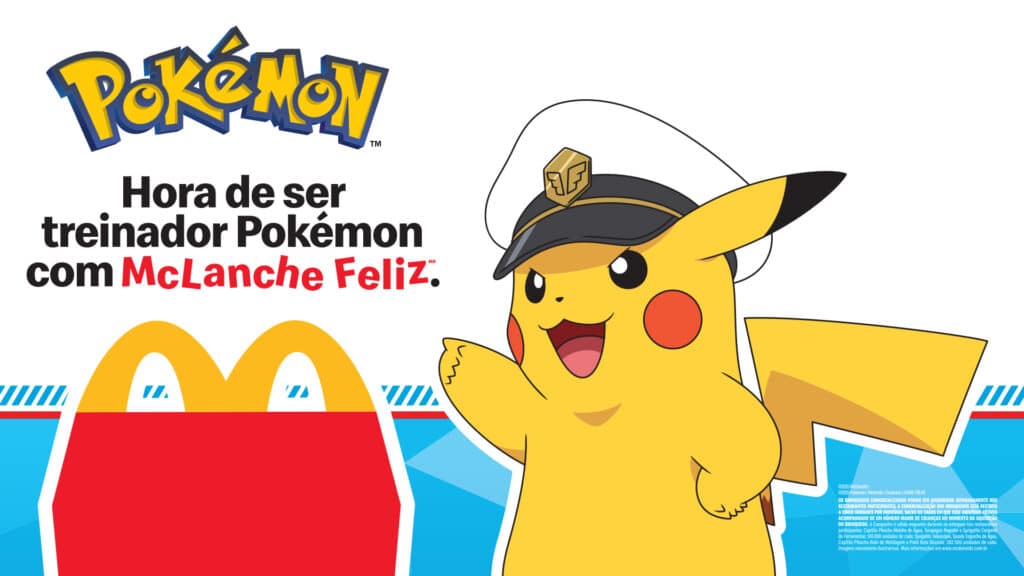O McLanche Feliz se juntou mais uma vez a franquia Pokémon, e traz brinquedos de personagens amados pelo público.