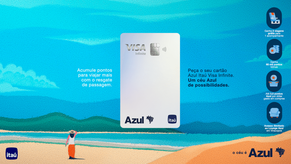 A Azul e o Itaú lançaram, em parceria com a agência Africa Creative, uma nova campanha para o cartão Visa Infinite.