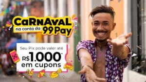 A 99Pay anunciou a ação “Carnaval na conta da 99Pay”, criada para impulsionar o aumento no número de transações via Pix dentro do app.
