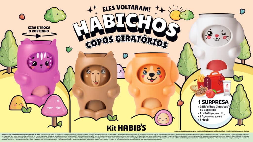 Linha exclusiva de surpresas autorais do Habib's, os Habichos estão de volta para encantar as crianças de todas as idades.